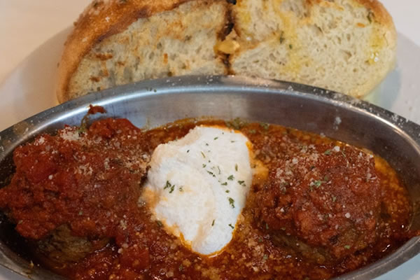 Meatball and Ricotta Appetizer at Broadway Pizzeria & Ristorante