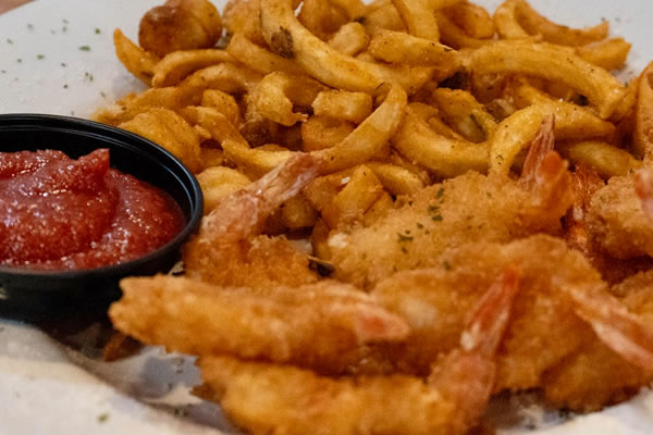 Shrimp and Curly Fries at Broadway Pizzeria & Ristorante