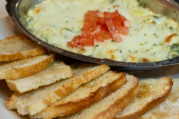 Spinach Artichoke Dip Appetizer at Broadway Pizzeria & Ristorante