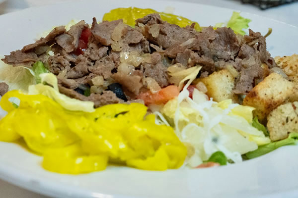 Steak and Onion Salad at Broadway Ristorante and Pizzeria