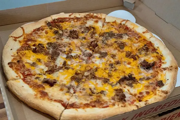 Bacon Cheeseburger Pizza at Broadway Ristorante and Pizzeria