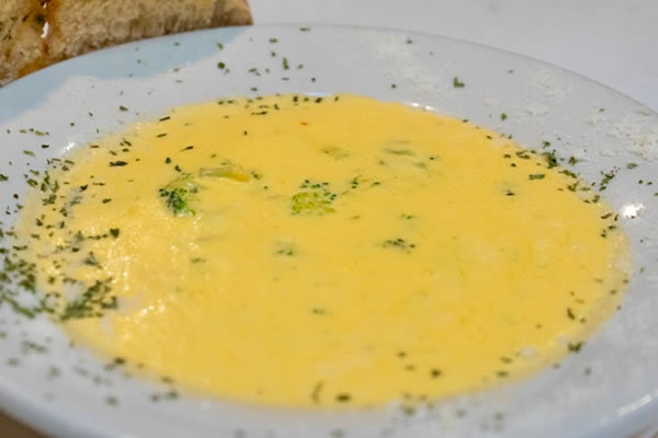 Broccoli and Cheese Soup at Broadway Ristorante and Pizzeria