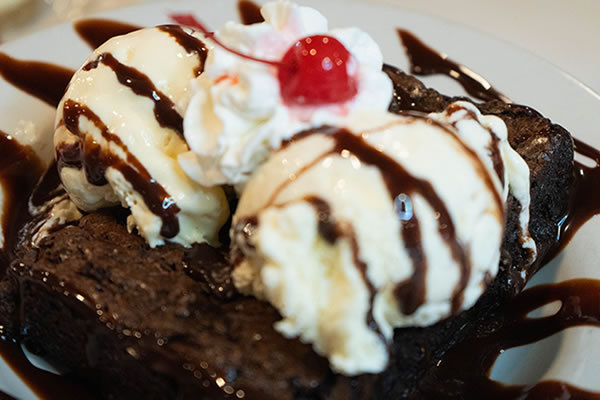 Brownie ala Mode Dessert at Broadway Ristorante and Pizzeria