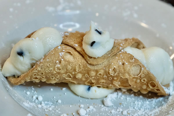 Cannoli with Chocolate chip cream Dessert at Broadway Ristorante and Pizzeria
