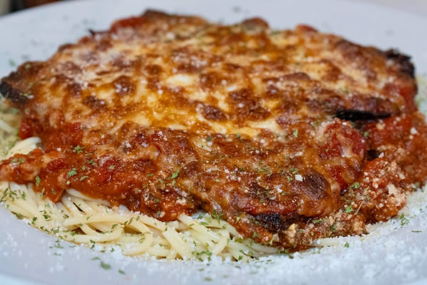 Chicken Parmigiana at Broadway Pizzeria & Ristorante