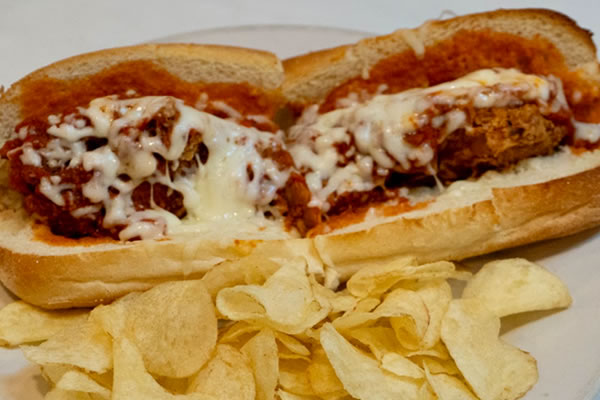 Chicken Parmigiana sub and sandwich at Broadway Ristorante and Pizzeria