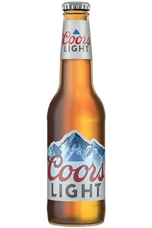 Coors Light Beer Bottle 12 oz