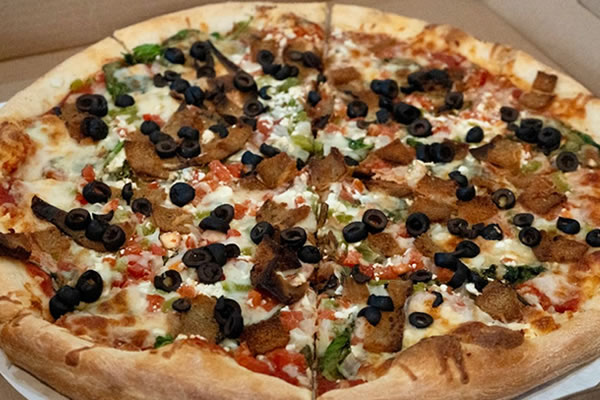 Mediterranean Veggie Pizza at Broadway Ristorante and Pizzeria