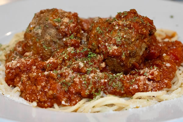 Spaghetti and Meatballs Entree at Broadway Ristorante and Pizzeria